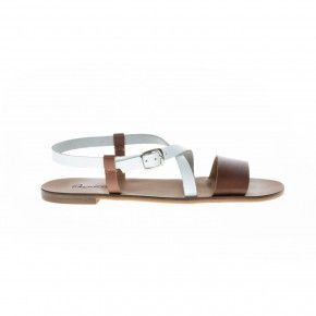 Sandaal wit cognac - 67002AA