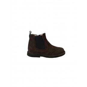 Suede donkerbruine boot - 250321