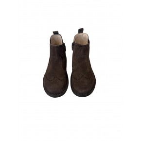 Suede donkerbruine boot - 250321