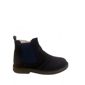Suede donkerblauwe boot - 250321