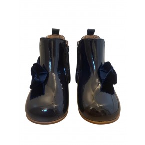 Laarsje met strik donkerblauw - 20502AF