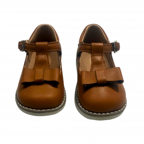 Cognac leren ballerina - 8860AE