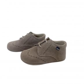 Beige suède veterschoentje - 4300